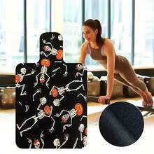 1件家用健身瑜伽普拉提运动垫，适用于健身房、客厅地板，防滑减震，吸湿易清洁，实用运动垫，硅藻土材质 - 彩色 - 查看 11