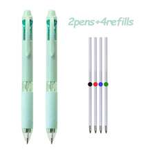 4-In-1 Multi-Color Ballpoint Pen Set, 2pens+4refills, Replaceable Refills, Retractable Multifunctional Pens, 0.7mm Bullet Head Pen Core For Smooth Writing, Suitable For Office Writing Stationery Supplies-Fine Writing Instruments - Sets - View 13