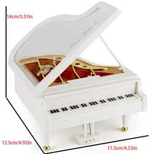 Creative Piano Shape Music Box Decor, Simple Style Gift For Birthday Home Decoration Birthday Gifts Graduation - YL2002 - View 9