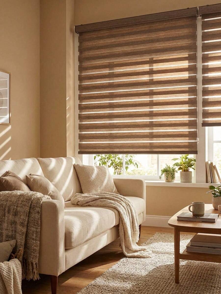 Persiana black out para ventana larga 80x1500cm - Cafe - Ver 1