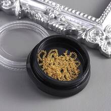 瓶裝美甲珍珠鏈飾品，含金銀色金屬珠與鏈條，適用於DIY美甲裝飾及其他手工藝裝飾，長金屬鏈條美甲流蘇裝飾美甲吊飾 - 彩色 - 查看 17