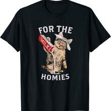 NEW LIMITED Gift, Milk Cat For Funny The Homies T-Shirt - Black - View 1