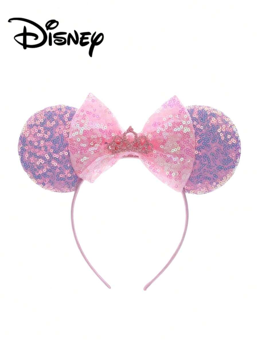 Disney 1个米奇老鼠发箍，米奇亮片皇冠发箍，派对头饰，拍照道具，适合生日派对、复活节活动，可爱卡通发饰，公主装扮装饰，粉丝美妆家居发饰发箍 - 彩色 - 查看 1