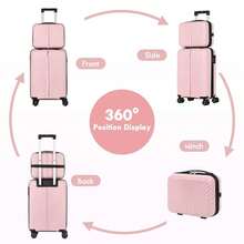 Hot-Selling 2-Pcs Carry-On Spinner Luggage, Lightweight For Travel Luggage Case Trolley Suitcase Spinner Suitcase Travel Luggage Travel Suitcase Hard Shell Suitcase Suitcase Luggage Carry-On Suitcase With Wheels Travel Essentials Durable For Men For Women For Vacation For Business Large Capacity Travel Essen - 粉紅色貝殼圖案 - 查看 6