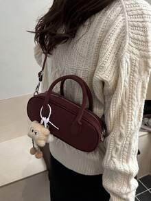 Compact, Versatile And Stylish High-End Handbag For Women, 2026 New Model, Fashionable Shoulder And Crossbody Bag With Pillow Shape - Red - View 9