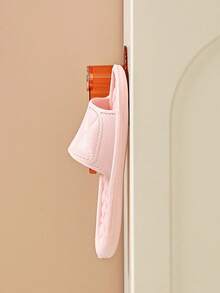 1pc Self-Adhesive Shoe Rack With Hooks For Shower, Kitchen, And Bedroom - Waterproof Wall-Mounted Organizer - Multicolor - View 4