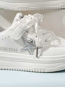 2026春季新款儿童软底运动鞋，男童休闲鞋，女童及大童跑步鞋，时尚滑板鞋 - 銀色 - 查看 5