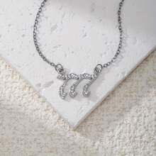 天使数字吊坠项链 111-999，配不锈钢链，立方氧化锆，数字铜质吊坠，可选数字 222、333、444、555、666、777、888，简约风格幸运吊坠 - 彩色 - 查看 25