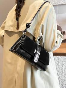 Large-Capacity Shoulder Bag, 2026 New Style, Women's Retro Style, Versatile, Simple And Fashionable, Luxurious And High-End, Exquisite Bag - Black - View 8
