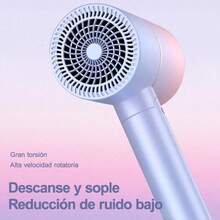 1 pieza Secadora Plegable Y Ultraligero Profesional Iónico Secador De Pelo Viaje Con Boquilla Concentradora Peinados Duraderos - Púrpura malva - Ver 6
