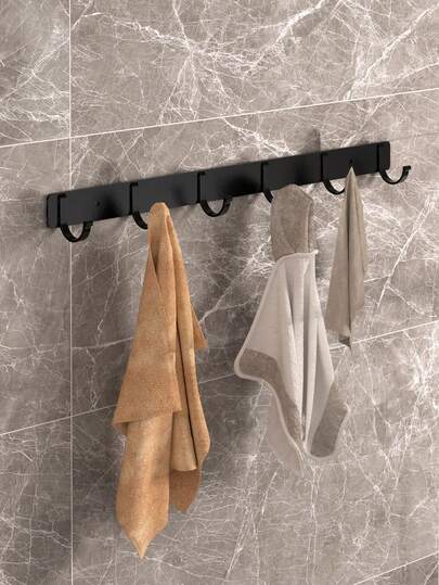 1 خطاف معلق للحمام، علاقة مثبتة على الحائط، خطاف قوي لا يسبب أضرار، مناسب لتعليق المعاطف والقبعات والحقائب والملابس والمناشف، قابل للاستخدام في الحمام والمطبخ والغرفة والصالة وعلى الأبواب