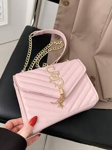 奢华时尚高端女士斜挎小方包，2026新款 - 粉色 - 查看 10