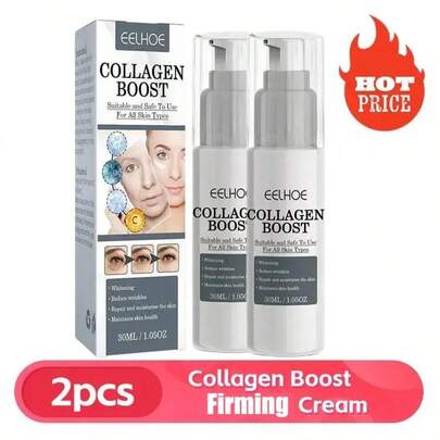 1/2 Botella 30ml Esencia facial de colágeno anti-envejecimiento, iluminadora, eliminadora de pecas y reparadora de arrugas