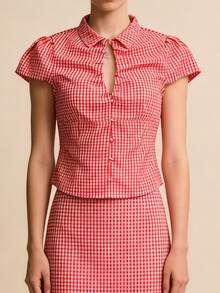 Women Blouses & Shirts - 粉色 - 查看 5