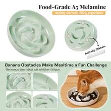 Bộ 3 bát ăn chậm cho mèo bằng melamine - Thiết kế mê cung, dùng được cho cả thức ăn khô và ướt - Giúp giảm tình trạng ăn quá nhanh và ăn quá nhiều - Đế chống trượt - Có thể rửa bằng máy rửa chén - 7 OZ * 3 - Xem 3