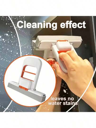 Mini Folding Desktop Mop With Portable Self-Wringing Sponge Cleaning Tool, Wet & Dry Cleaning System For Kitchen Countertop, Bathroom, Glass