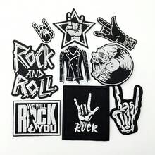 Show Your Rock Spirit! 9 Pcs Cool Music Theme Embroidered Iron-On Patches - Guitar & Symbol Designs For Denim, Tees, Caps, Backpacks, Easy DIY Deco - G - View 5