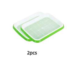 4个带排水孔的绿色发芽托盘，无土发芽托盘，适合室内或室外种子发芽，可种植草、豆类等。 - 綠色 - 查看 10