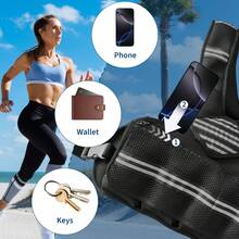 Hodeffior Adjustable Weight Vest For Men & Women – Neoprene Training Vest For Running, Walking, Gym – Reflective Stripes & Pockets For Phone/Keys - 1.8-4.5 Kg - View 5