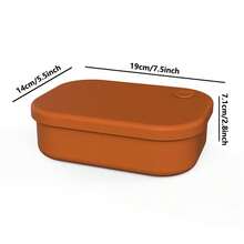 1 pezzo Lunch Box in silicone, Contenitore Bento portatile sigillato per microonde, adatto per lavoratori d'ufficio, picnic all'aperto - Multicolore - Visualizzare 4