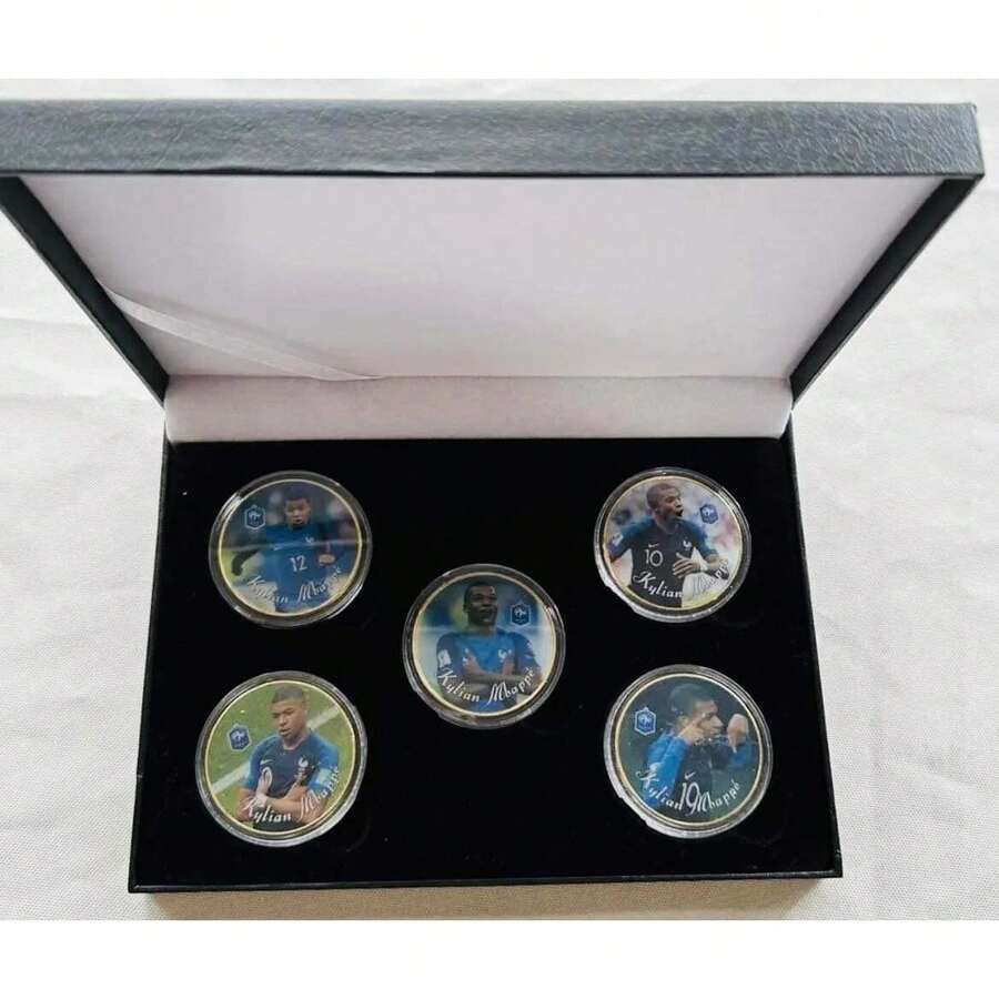 Kylian Mbappe - Football X5  Plated Complete Coin Set In A Display Box - Multicolor - View 1