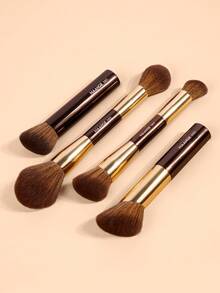 MAANGE 1/4/5pcs Professional Makeup Brush Set, Travel Makeup Brush Set, Foundation Brush, Suitable For Foundation Brush, Blush Brush, Powder Brush, Contour Brush, Highlighter Brush, Concealer Brush And Other Brushes, Soft Fiber Skin-Friendly, Suitable For All Skin Types Makeup Brush Set, Easy To Carry Travel Makeup Brush Set, Gift For Women And Girls - Multicolor - View 4