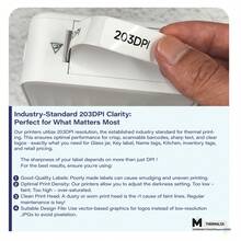 Marklife M1 Mini Label Printer, Bluetooth Label Printer, Wavy Texture, With Label Tape, Suitable For Smartphone Label Printing, Easy To Use, Suitable For Children, School Supplies, Home, Business Office Supplies, Convenient Organization (Rechargeable) - White - View 8