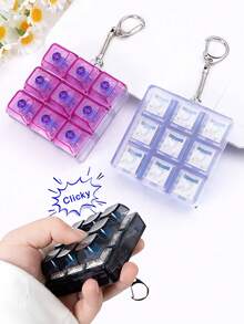 1 móc khóa bàn phím - Con quay ngón tay thư giãn cầm tay, nhỏ gọn và nhẹ, phù hợp cho người đánh máy, game thủ, giúp giảm căng thẳng sáng tạo, móc khóa cơ học 9 phím có nhạc, lý tưởng cho văn phòng/du lịch, móc khóa xe hơi, móc khóa bấm ngón tay dành cho người lớn unisex, móc khóa thư giãn, móc khóa kéo mở giúp tập trung, quà tặng sinh nhật/tiệc tùng/ngày lễ. - Nhiều màu - Xem 7