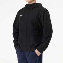 Under Armour 男士梭织连帽夹克，简约休闲风，日常通勤外套，户外运动训练服 23600401-001 - 23600401-001 - 查看 12