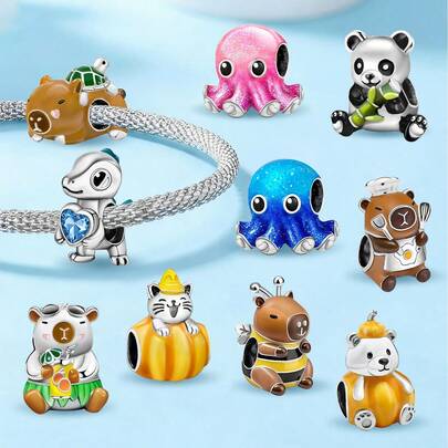 1 Piece Of Turtle Capybara Bead Suitable For DIY Jewelry Making Such As Bracelets Necklaces And Bracelets Perfect As Gifts For Women And Girls