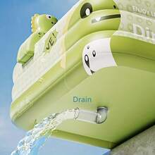 1 pieza Piscina inflable grande, diseño de monstruo lindo, adecuada para juegos acuáticos familiares en primavera, verano y otoño, fiesta de piscina en el patio, material de PVC duradero, plegable y portátil, regalo perfecto para el Día de la Madre, Pascua, temporada de bodas - 3 pisos - Ver 4