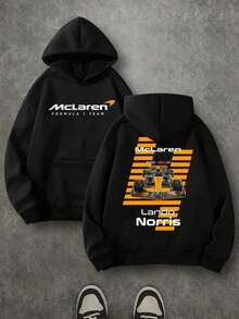 Sports Cool Style Streetwear Hoodie Double Sided Printed Long Sleeve Fleece Hoodie Racing Enthusiast Clothing And Merch Racing Gifts Casual Athletic Fall Hoodie Men And Women's Long Sleeve Fleece Hoodie Autumn And Winter Style Clothing An Ultra-Soft And Comfortable Essentials Hoodie Hoodie Women Sweatshirts Women Hoodies Men's Hoodie Sweatshirts Men Essentials Fear - màu đen - Xem 3
