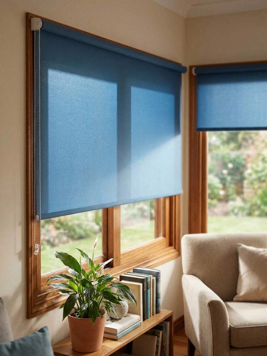Persiana black out para ventana larga 1000x1300 - Azul - Ver 1