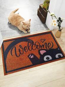 1pc Vintage Colorful Printed Pattern Doormat, Minimalist And Elegant, Made Of Polyester Fiber, Rectangular Non-Slip Durable, Suitable For Indoor Entrance, Bedroom, Kitchen Decor, Room Decor - Camel - View 12