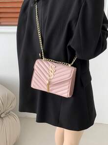 奢华时尚高端女士斜挎小方包，2026新款 - 粉色 - 查看 8