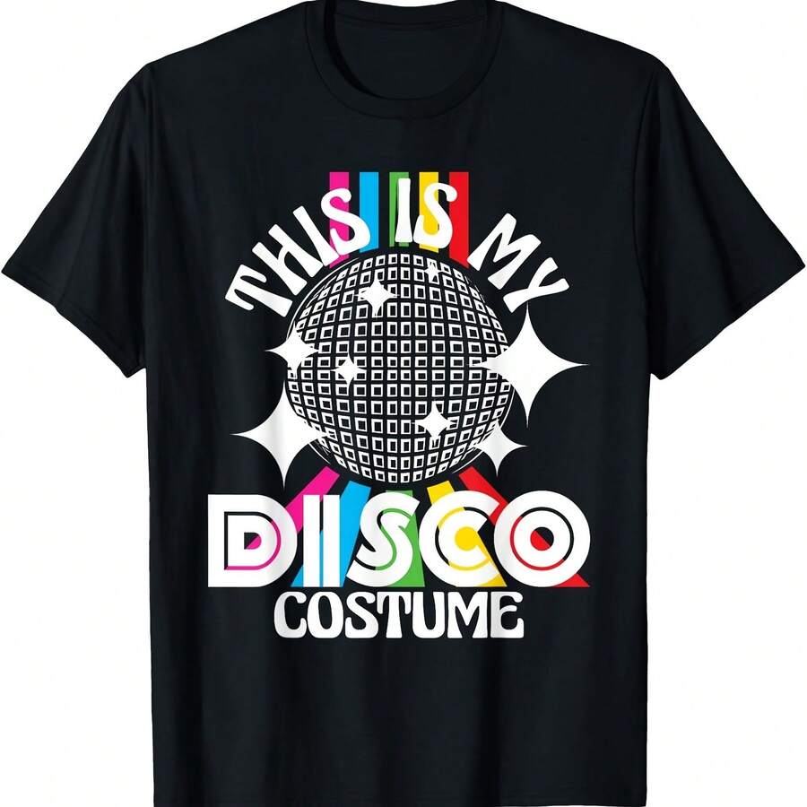 Este es mi disfraz de discoteca: camiseta de fiesta funky de los años 70 con ritmo de los 70 - Negro 3 - Ver 1