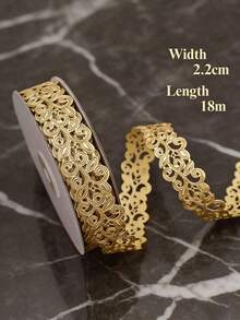20 thước ruy băng satin ren rỗng màu vàng cổ điển - Ruy băng satin polyester thanh lịch, thích hợp cho may vá, dệt và các dự án DIY, tuyệt vời cho Ngày của Mẹ, đám cưới, trang trí sinh nhật, ruy băng, nơ, trang trí đám cưới, túi quà thủ công DIY, trang trí đám cưới, gói quà và đồ dùng tiệc tùng, trang trí sự kiện theo phong cách mộc mạc. - Vàng - Xem 4