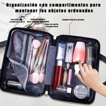 Set Maletas Kit Viaje Mano Avion 20in Con Caja  Maquillaje - Azul - Ver 9