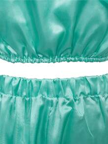 Disfraz de Princesa Jasmine para Halloween - Traje de danza del vientre con lámpara para niños - Azul - Ver 9