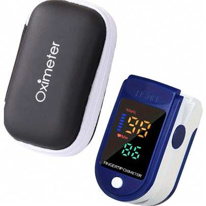 Portable Fingertip Pulse Oximeter & Carrying Case/Single Pulse Oximeter/Single Pulse Oximeter Carrying Bag: Heart Rate Monitor - This Product Does Not Include Batteries! Please Use AAA Batteries, Pay Attention To The Positive And Negative Poles. Compact And Convenient, It Makes An Ideal Gift For Christmas, Halloween And Thanksgiving.