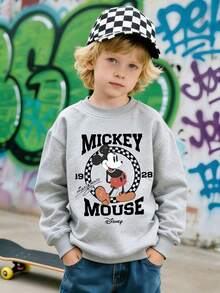 Disney Cars Lightning McQueen #95 Pattern Hoodie - Round Neck, Casual Summer Top, Suitable For Both Boys And Girls. Perfect For Holiday Parties, Gatherings, Outdoor Activities, And Everyday Casual Wear. - Grey - View 1