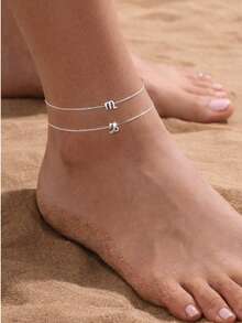 FOREVER QUEEN 1条925纯银十二星座可调节脚链，附赠礼盒 - 銀色 - 查看 7