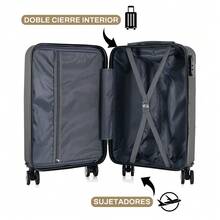 20in Carry-On Luggage Set With Makeup Case - Black - View 4