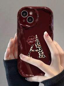 唇印图案新款平纹印花奶油质感酒红色软壳，兼容 17/17 Pro Max/ 16/ 16 Pro/ 16 Pro Max/ 15/XR/7P/8P/P12 Pro Max/P13 Pro Max/P14 Pro Max/P13/P14/P11/P12/P14，可爱时尚加厚保护壳，适用于 XS/S/XS Max/78GES2 - 彩色 - 查看 7
