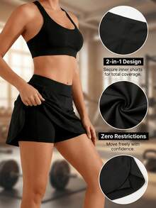 Women's Sports Pants, Breathable And Form-Fitting Yoga Sports Pants For Spring And Summer, Mid-Thigh Sports Pants With Waistband, Anti-Glare, Suitable For Running / Fitness / Tennis Training Pants, Women's Outdoor Sports Pants, Quick-Drying And Breathable. - 黑色 - 查看 7