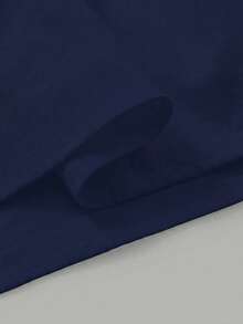 Floreya Solid Color Casual Elegant Woven Fabric Zipper Dress For Evening Date Holiday Wedding Spring Summer - Navy Blue - View 8