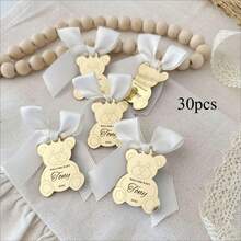 Teddy Bear Tag, Teddy Bear Acrylic Mirror Custom Tag, Personalized Gift Tags, Wedding Acrylic Name Tag, Baptism Name Tag, Name Tags For Favors,Multi-Functional, Ornamental,Reusable,Exquisite,Stylish,High-Quality,Colorful,Modern,Custom,Personalized,Unique,Ideal Gifts For Him,Ideal Gifts For Her,Boyfriend,Dad,Girlfriend,Mom,Family,Friends,Tea Room,Home,Garden,Office,For Anniversaries,For Valentine's Day,For Mother's Day,For Birthdays,For Father's Day,For Graduation,For Weddings,For Housewarming,Warm Ambience,Fall Decor - Gold - View 27