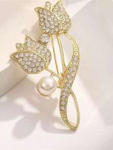 Zinc Alloy Cat Eye Stone Wheat Ear Brooch, Unique Brooch - Multicolor - View 6