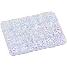 热门3毫米AB彩树脂平底亚克力果冻水钻，可用于DIY服装、马克杯、美甲、手机等。 - 彩色 - 查看 5