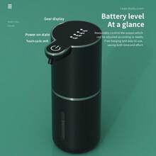 DONASIRA 380ml Touchless Smart Infrared Automatic Soap Dispenser, Portable Round Liquid Soap Bottle, Electric Hands-Free Detergent Quick Dispenser Pump With 4-Level Adjustable Lighting Display, Desk-Mounted Or Wall-Mounted, Type-C Rechargeable, IPX5 Waterproof, Suitable For Bathroom And Kitchen, New For Winter - B - View 12